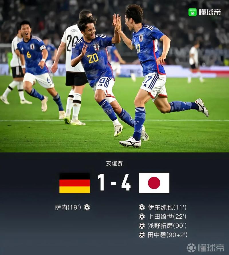 德国和日本足球交战战绩