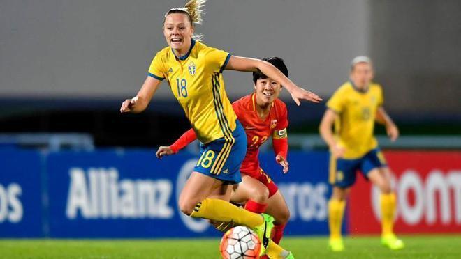 瑞典女足4-1中国女足回放