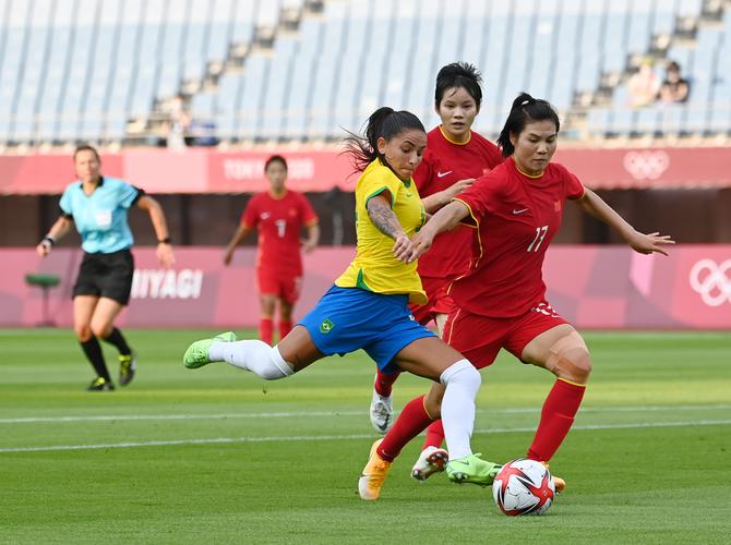 中国女足对巴西女足的相关图片